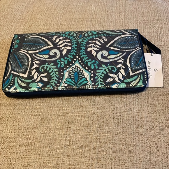 NWT Vera Bradley set Personal Travel Organizer Clutch Case in Blue Island - Picture 4 of 15